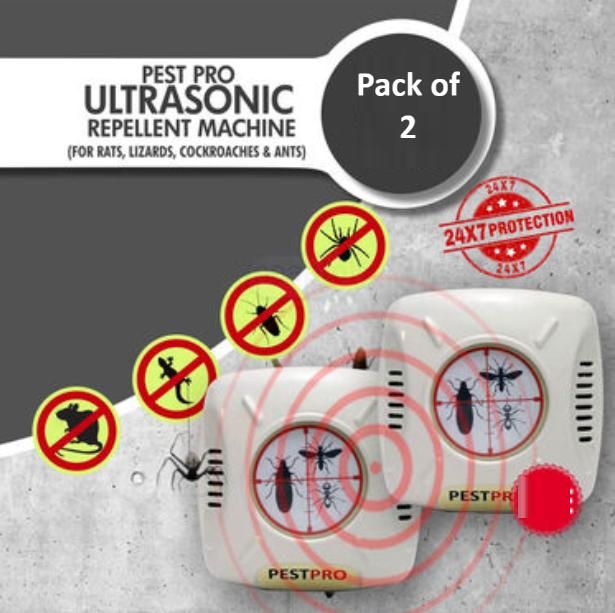 Ultrasonic Repellent Machine (Pack of 2)